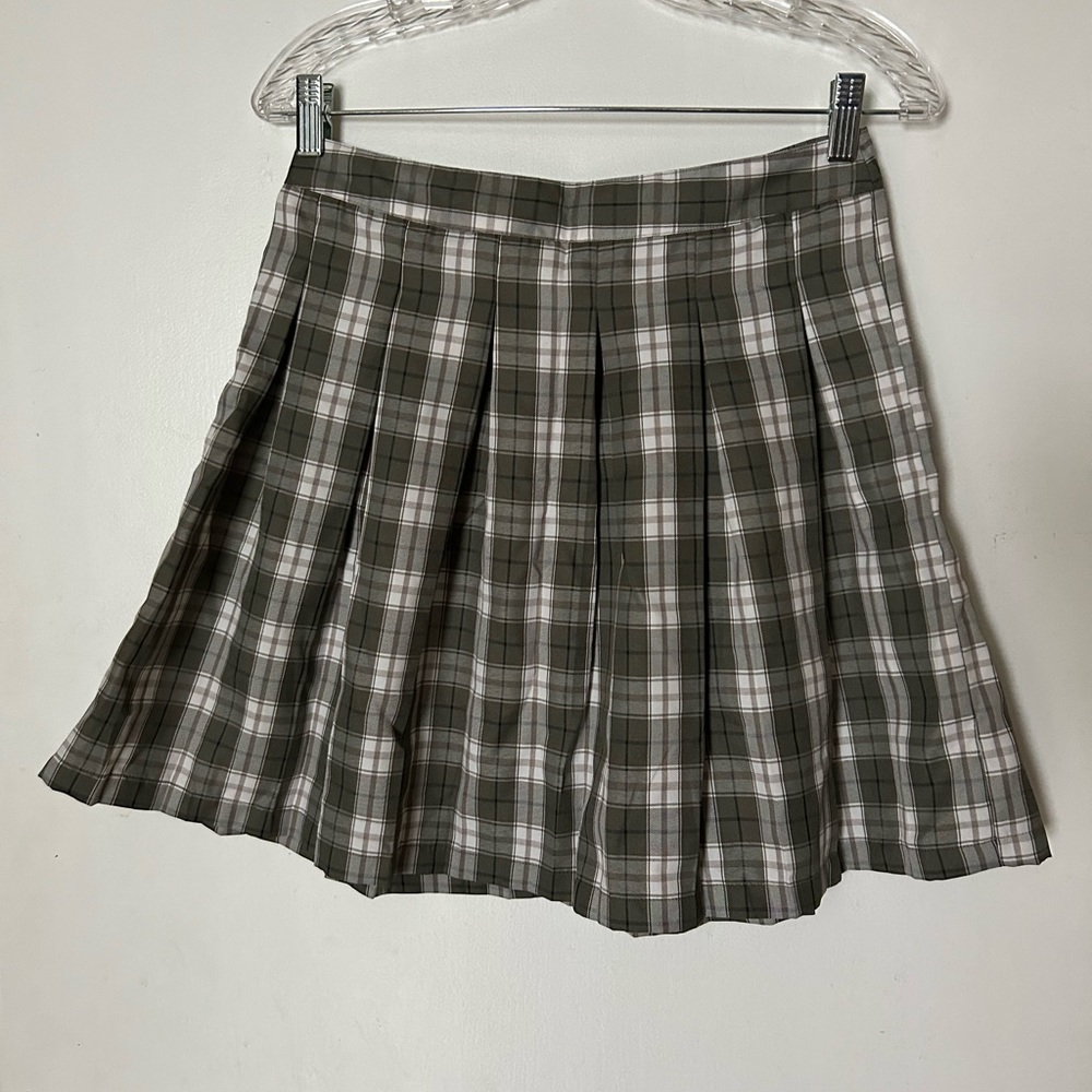 Green Plaid Skirt size M